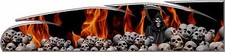 Grim Reaper Skulls Flame Go Kart Race Car Vinyl Graphic Decal Wrap