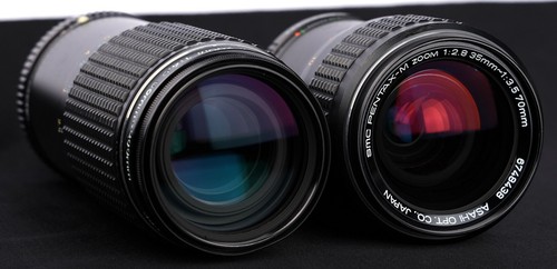 Pentax ME Black 35mm Film SLR +Winder, smc M 35-70mm, 80-200mm Lens &PE-202S Kit - Picture 11 of 13