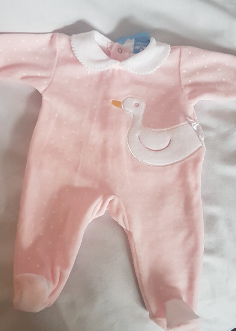Sardon Designer Baby Girl Warm Baby Grow 00 Month RRP £22 New Rosa Pink