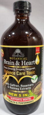 Organic BRAIN & HEART Balance Care Tonic Detox, By Essential Palace 5 In 1.