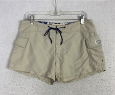 Y2K Abercrombie Shorts Cargo Women's VTG Khaki Drawstring 31 x 3 90s Logo Sz 4
