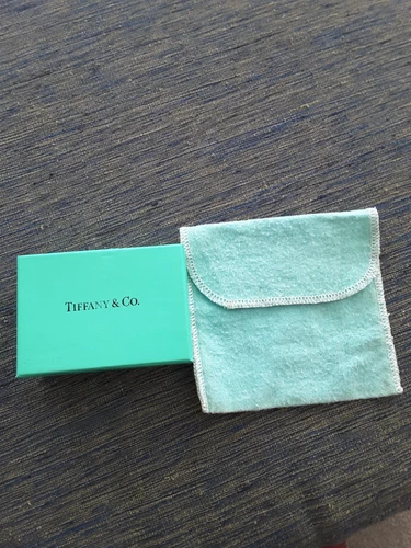 Tiffany Jewelry Box and Vintage  Felt Pouch EMPTY * Please Read*