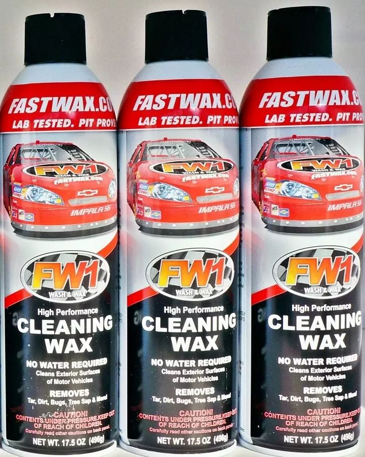 Waterless Wash Carnauba & Wax Fast Wax FW1 Spray Can Removes