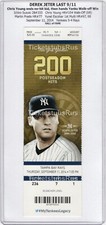 Derek Jeter LAST 9/11 GAME NEW YORK 9/11/2014 Yankees Rays Full Ticket MINT