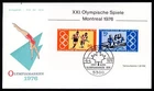 GERMANY FDC 1976 BLOCK 12 OLYMPICS MONTREAL HOCKEY ROWING xa20