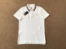 Image of Tommy Hilfiger Jeans Tipped Stretch Polo  White In Mens Size Medium BRAND NEW