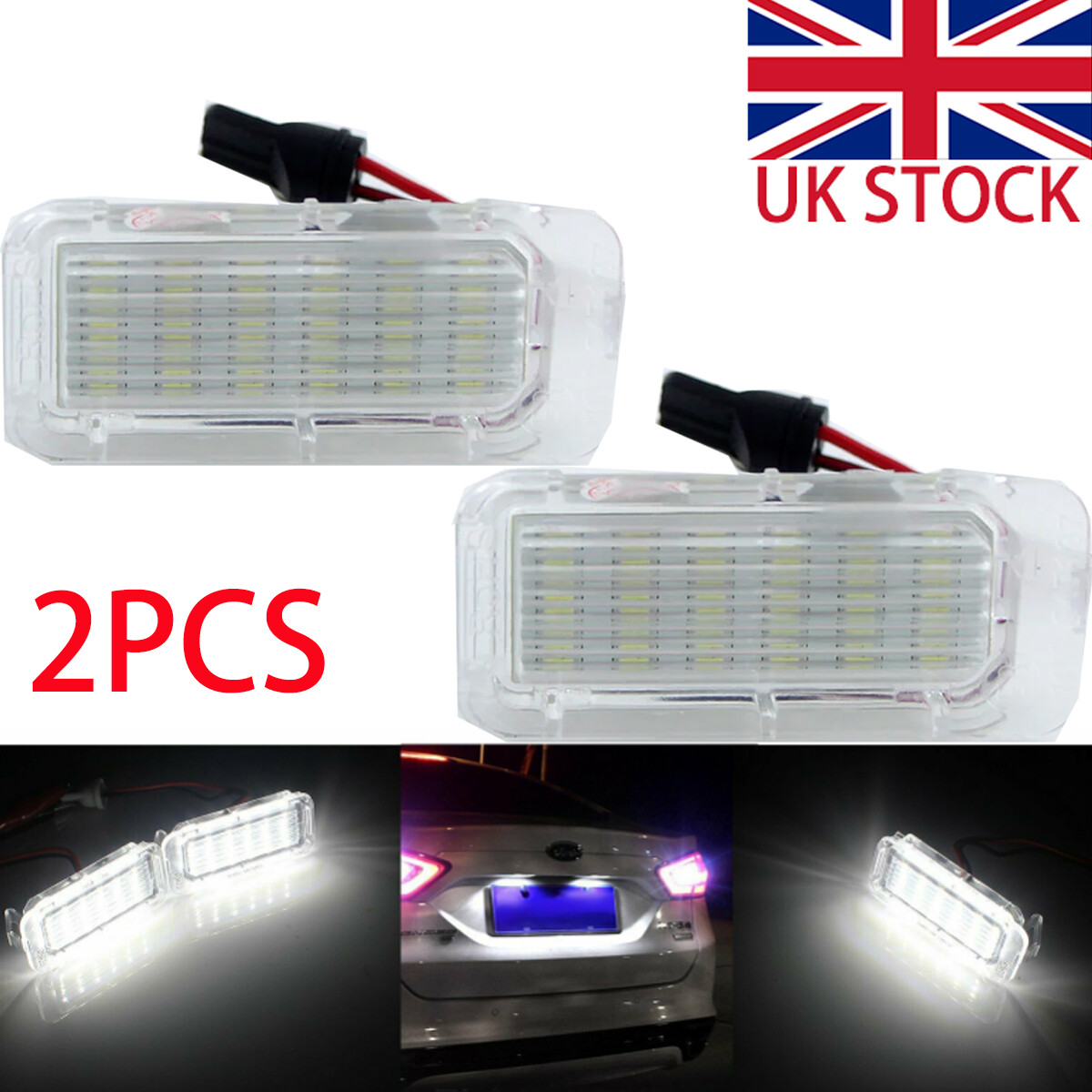 LED Licence Number Plate Light For Focus Ford Fiesta MK C-Max Kuga