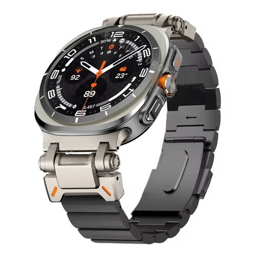Luxury Titanium Strap For Samsung Galaxy Watch Ultra 47mm Mens Metal Band - Picture 3 of 6