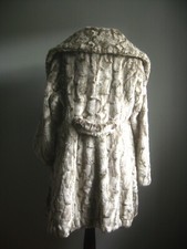 John Rocha Faux Fur Coat 18 16 Teddy Furry Silky Mink Boho Hippy Oversize