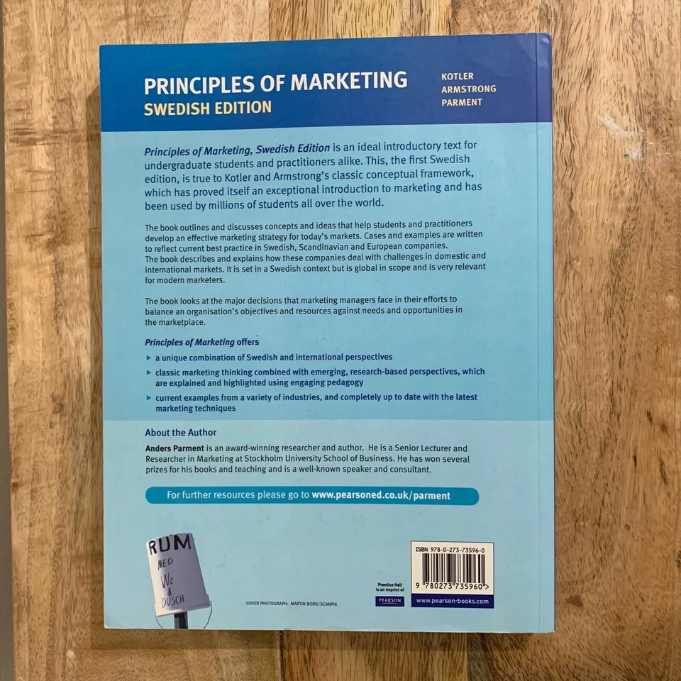 RARE Principles of Marketing Swedish Edition by Dr Anders Parment 2011-09-07 ENG - Image 2 of 4