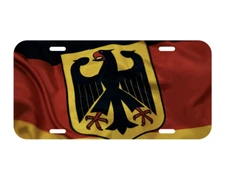 German Vehicle License Plate Front Auto Tag Plate Germany deutsch Flag eagle