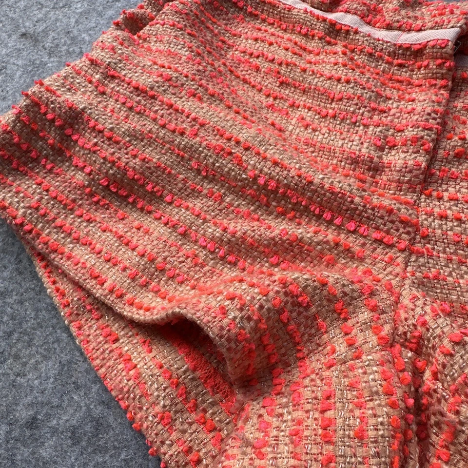 Rachel Rachel Roy Tweed Shorts Coral Pink High Rise 3" Inseam Women 8 - Image 3 of 4