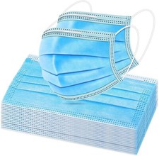 50 PCS Disposable Face Mask 3-Ply Non Medical Surgical Earloop Mouth Dust Cover