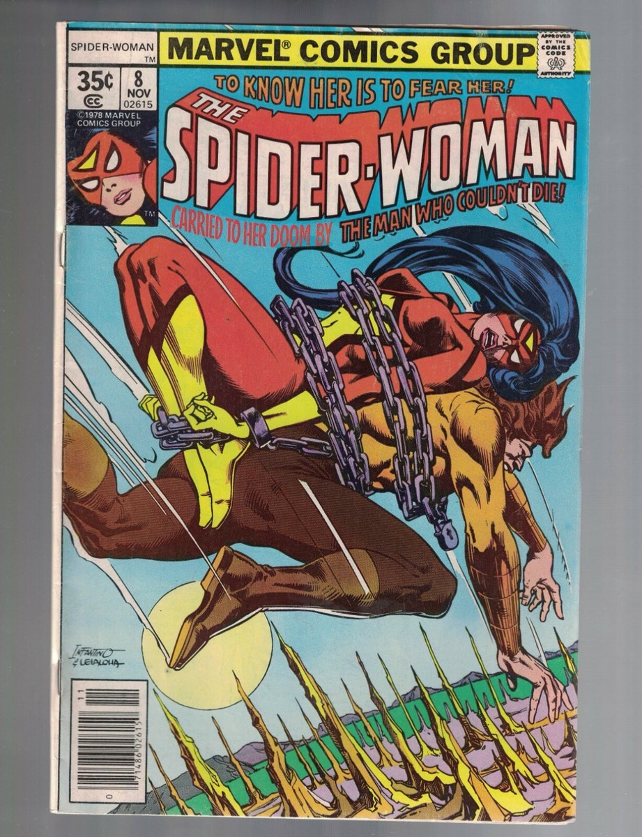 1978 Spider-woman #8 - Bondage - Man who couldn't die