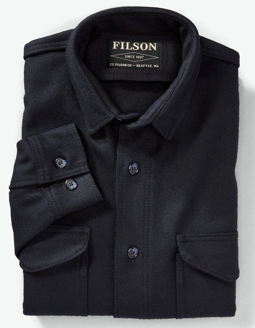 Filson Jac Shirt Navy Made in USA, Men's 2XL NWOT MSRP 350 eBay