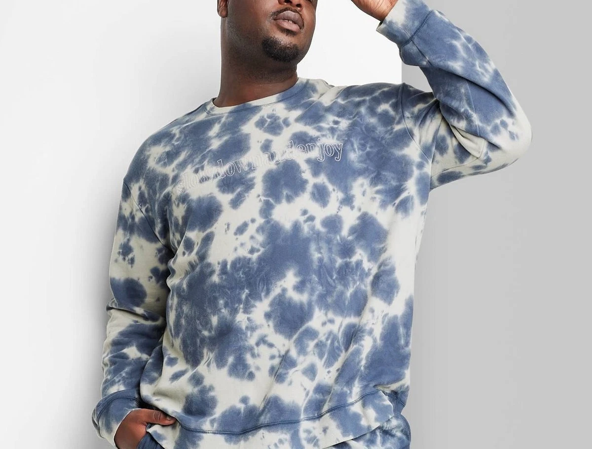Original Slow Down And Enjoy Crew Neck Sweatshirt Mens 5XL Tie Dye
