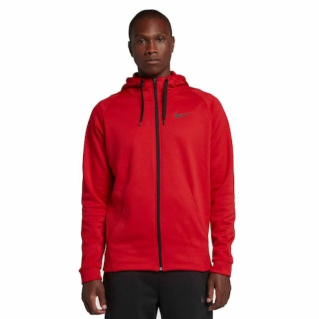 NWT Men's Nike Therma Full-Zip Hoodie Choose Size University Red | eBay
