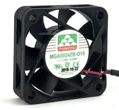 1 Pc. New MGA5024ZB-O15 DC 24V 0.25A 50x50x15mm 2-pin Server Cooling Fan