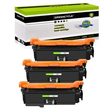 GREENCYCLE 3PK CE250X High Yield Toner Cartridge For HP Color LaserJet CM3530fs