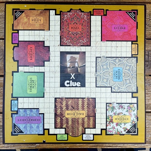 Vintage 1972 CLUE BOARD GAME Replacement Piece * Board Only * Parker