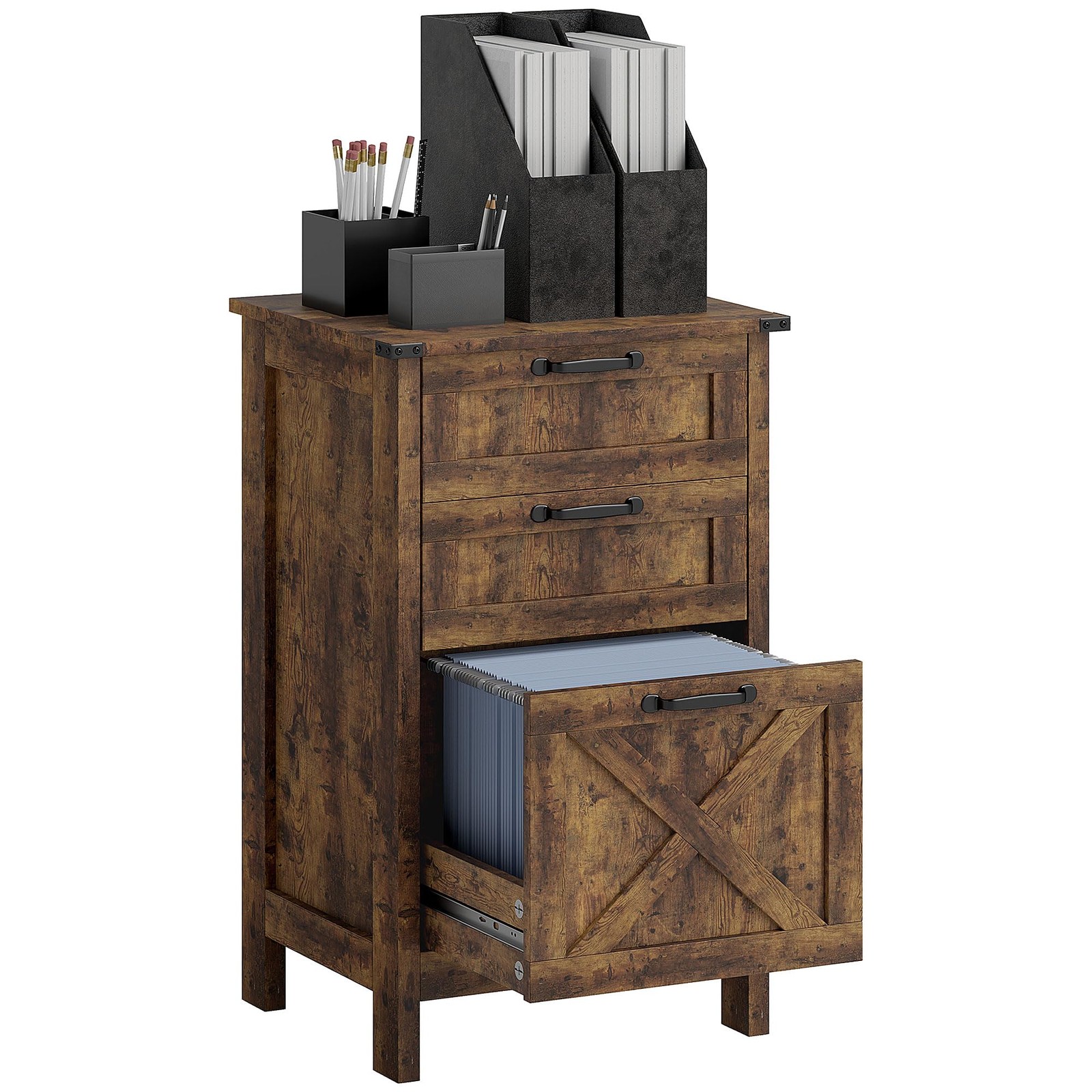 3 Drawer File Cabinet with Silent Slides, Vertical Filing Ca