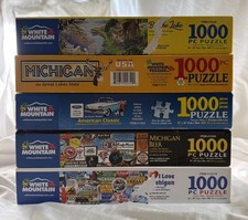 White Mountain 1000 Piece Jigsaw Puzzle Lot o...