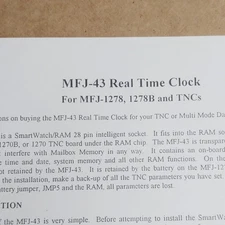 MFJ-43 Real Time Clock For MFJ-1278/1278B/TNCs