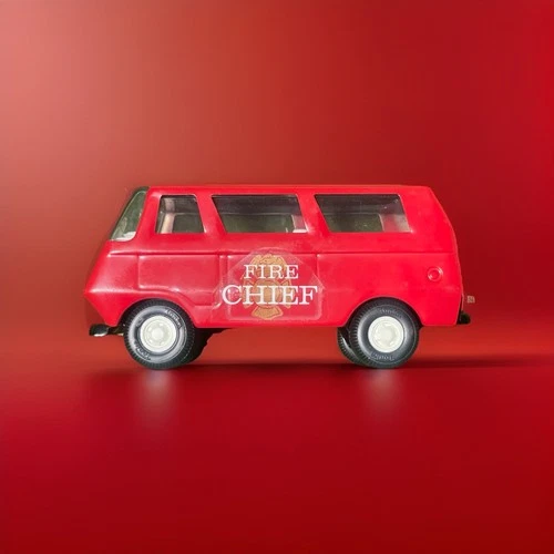 Vintage 1969 Tonka Toys - Pressed Steel Fire Chief Econoline Van