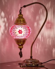 DEMMEX Turkish Moroccan Mosaic Table Lamp   Handcrafted Tiffany-Style Colorful G
