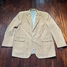 Chaps Ralph Lauren Corduroy Blazer Mens 44R Brown Sport Coat Vintage