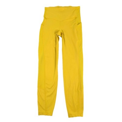 All In Motion High Rise Power Athletic Running Leggings Size XS Marigold Yellow