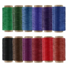 Braided Flat Wax Thread, 150D / 0.8mm / 55 Yards Each Spool, Waxed Polyester ...