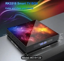 Compact Android 14 Streaming Box: 8K Resolution with WiFi 6 & Airplay Support