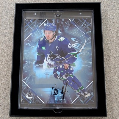2025-26 Fanatics Emanate Quinn Hughes Auto Signed BLUE 4/10 Color Match Canucks