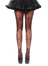 Hexen Netzstrumpfhose - für Halloween Kostüm Damen - Strumpfhose im Spider-Look