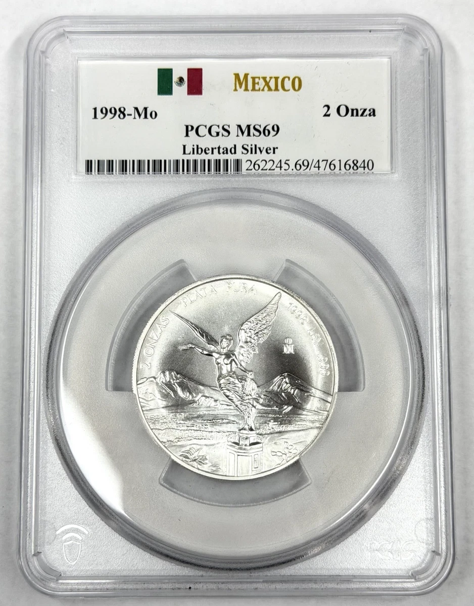 25+ Mexican Libertad PCGS Grade MS 69 Silver Bullion Coins for