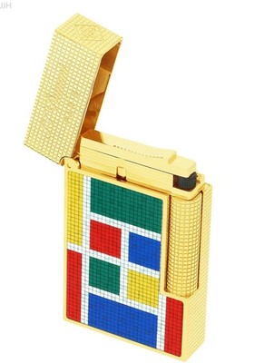 S.T. Dupont Line 2 Casablanca Multi Colored Mosaic Butane Lighter C16122 New