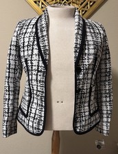 Kasper Blazer Black and Ivory Women's Size 4 New with Tags