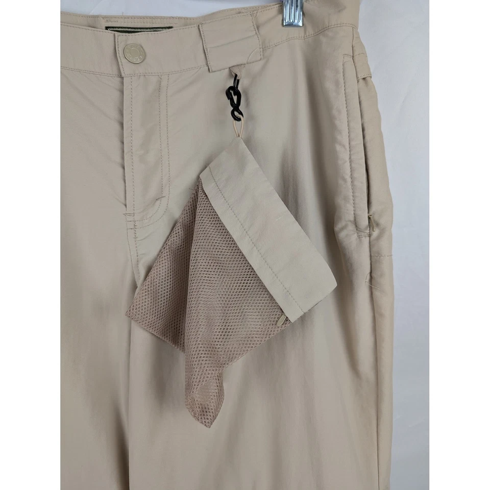Pantalones cargo convertibles Y2K Eddie Bauer de colección 10 grandes beige tostado senderismo al aire libre Foto 3 de 4