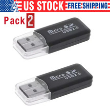 2PCS USB 2.0 Micro SD SDHC TF Card Reader Memory Adapter for PC Laptop Camera