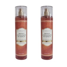 2 New Bath Body Works SWEET CINNAMON PUMPKIN Fine Fragrance Mist 8 oz