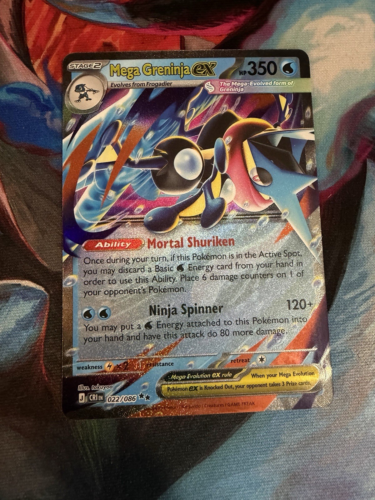 Mega Greninja EX chaos Rising 22/86