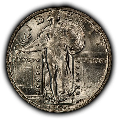 1926 25c Standing Liberty Silver Quarter - Luster - BU - SKU-B5564