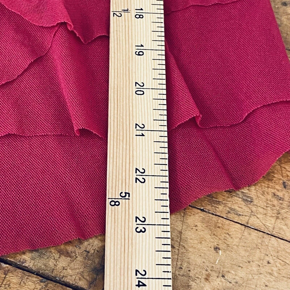 Top Anthropologie Odille Grande Vino Rojo Tanque Roseta Capas Elastizado Volantes Boho Foto 4 de 4