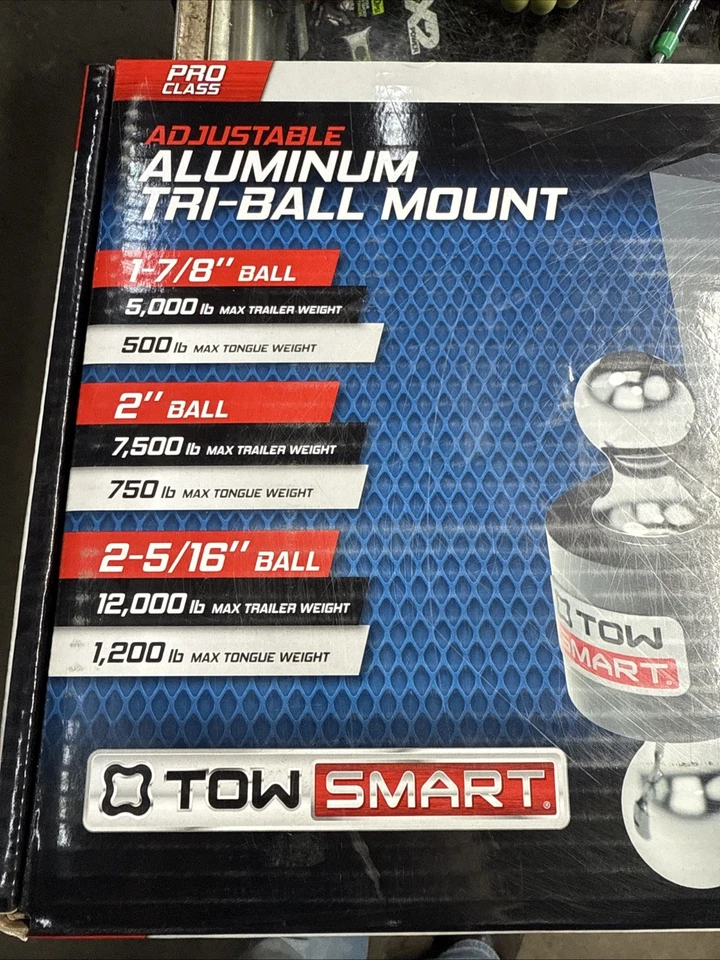 "Tow Smart Pro Clase 9297 Aluminio Tri-Ball Clase V 6-1/2"" Elevación 5-5/8"" Caída" Foto 2 de 4