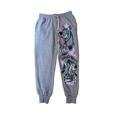 Scooby-Doo Joggers Women Mahogany Brown Graphic Fleece Sweatpants SIZE S