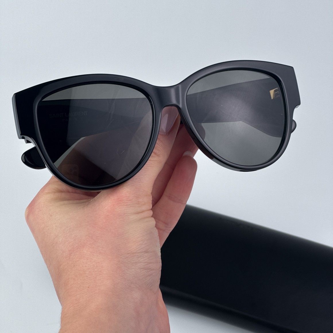 Saint Laurent Women Sunglasses Black Grey Square SLM3 002 BRAND NEW