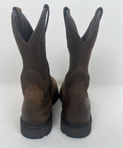 ARIAT GROUNDBREAKER LEATHER SUEDE STEEL TOE WORK BOOTS 12EE Extra Wide 10014241 - Picture 7 of 15