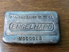 Vintage Engelhard 10 oz 999 Fine Silver Poured Ingot Low Serial Number W000013