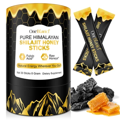 BIYODE SHILAJIT HONEY STICK SHILAJIT RESIN SHILAJIT GUMMIES Pure Himalayan Shilajit Resin & Organic Honey Sticks Manuka Honey FREE DELIVERY